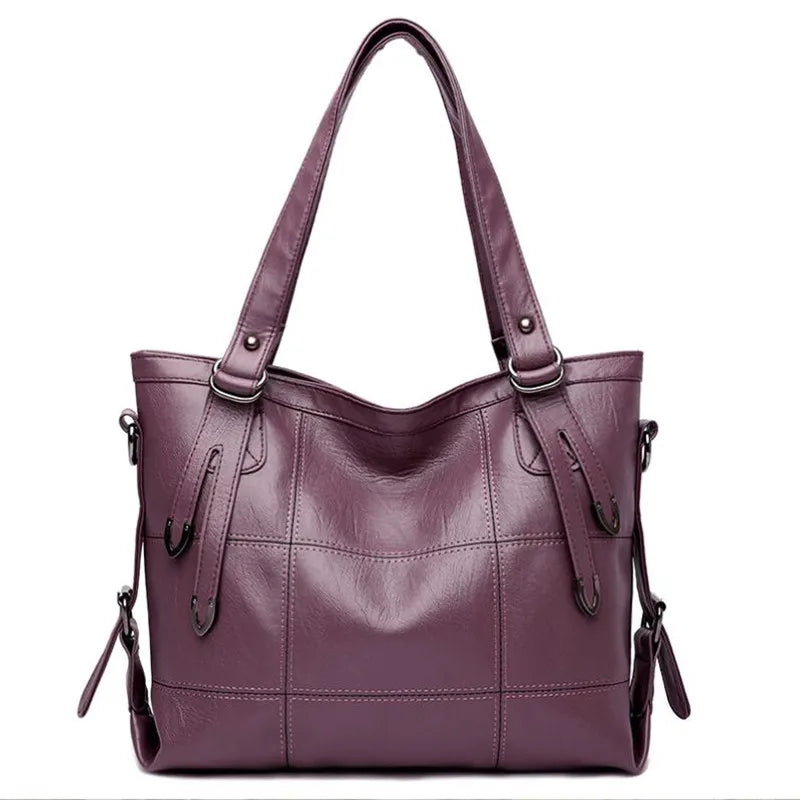 Women Shoulder Bags Lacquer PU Leather Handle Bags