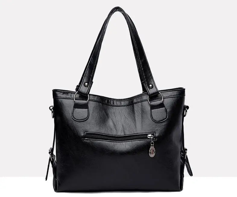 Women Shoulder Bags Lacquer PU Leather Handle Bags