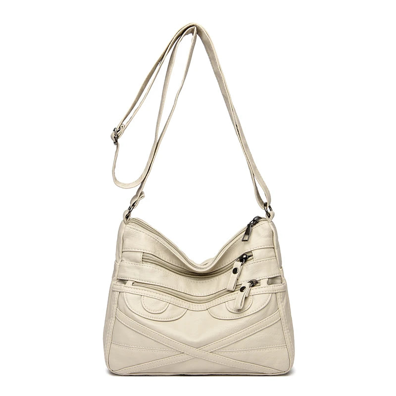 Hobo Bag PU Leather Women Handbags Female Leisure Shoulder Bags Vintage