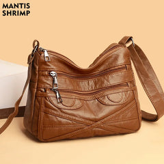Hobo Bag PU Leather Women Handbags Female Leisure Shoulder Bags Vintage