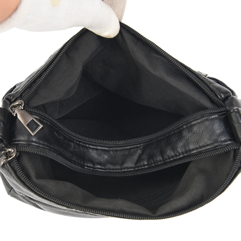 Hobo Bag PU Leather Women Handbags Female Leisure Shoulder Bags Vintage