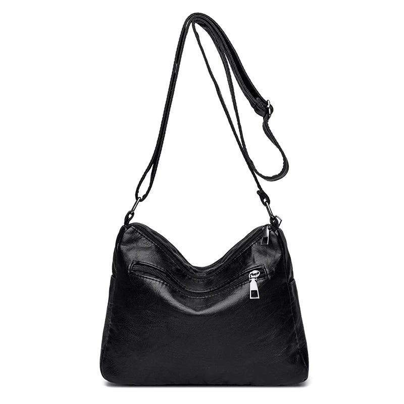 Hobo Bag PU Leather Women Handbags Female Leisure Shoulder Bags Vintage
