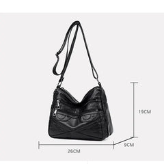 Hobo Bag PU Leather Women Handbags Female Leisure Shoulder Bags Vintage