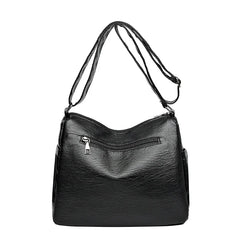Retro PU Leather Shoulder Bag Diamond Lattice Hobos Vintage Tote Bag
