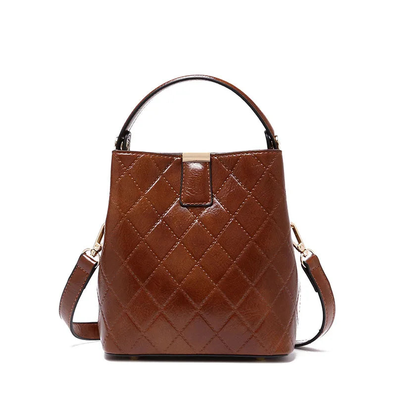 Leather Ladies Travel Purses Handbags Tote Bucket Bag Shoulder Bag Messenger Bag
