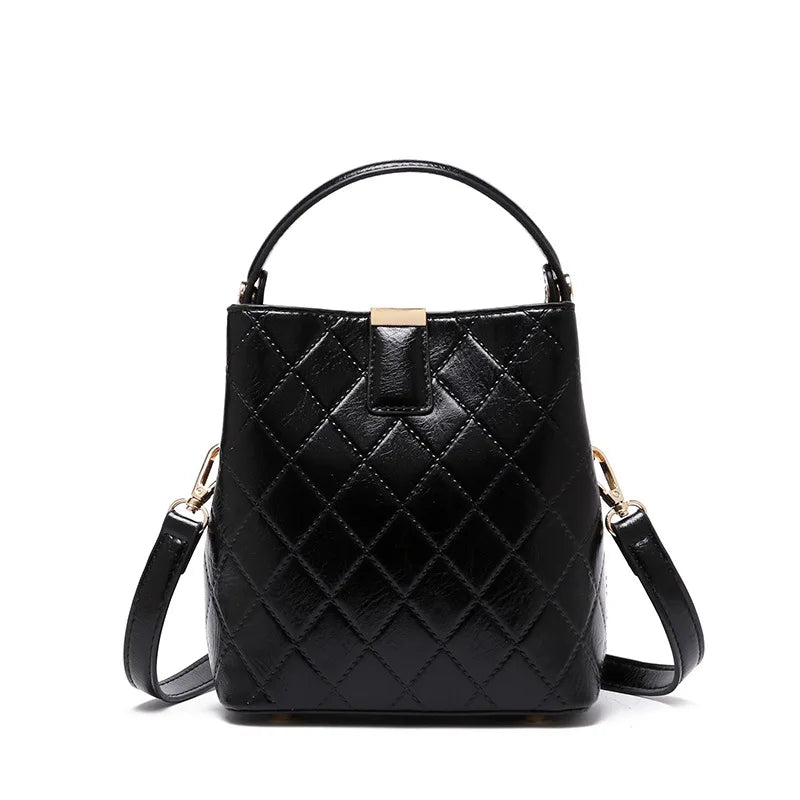 Leather Ladies Travel Purses Handbags Tote Bucket Bag Shoulder Bag Messenger Bag
