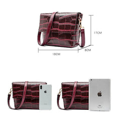Leather Crossbody Shoulder Bag for Women Casual Mini Messenger Bags with Phone P