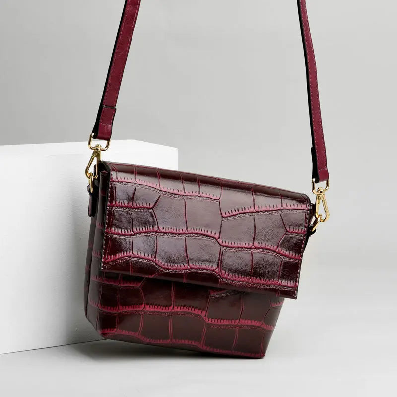 Leather Crossbody Shoulder Bag for Women Casual Mini Messenger Bags with Phone P