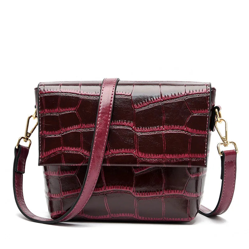 Leather Crossbody Shoulder Bag for Women Casual Mini Messenger Bags with Phone P