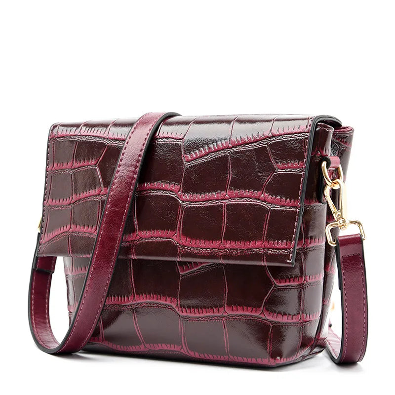 Leather Crossbody Shoulder Bag for Women Casual Mini Messenger Bags with Phone P