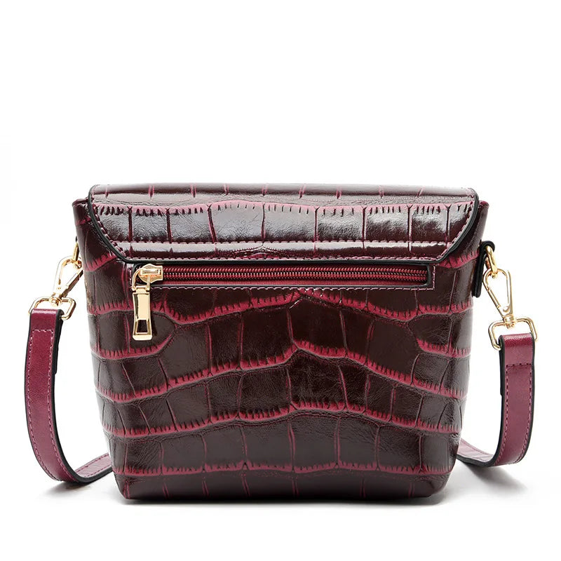 Leather Crossbody Shoulder Bag for Women Casual Mini Messenger Bags with Phone P