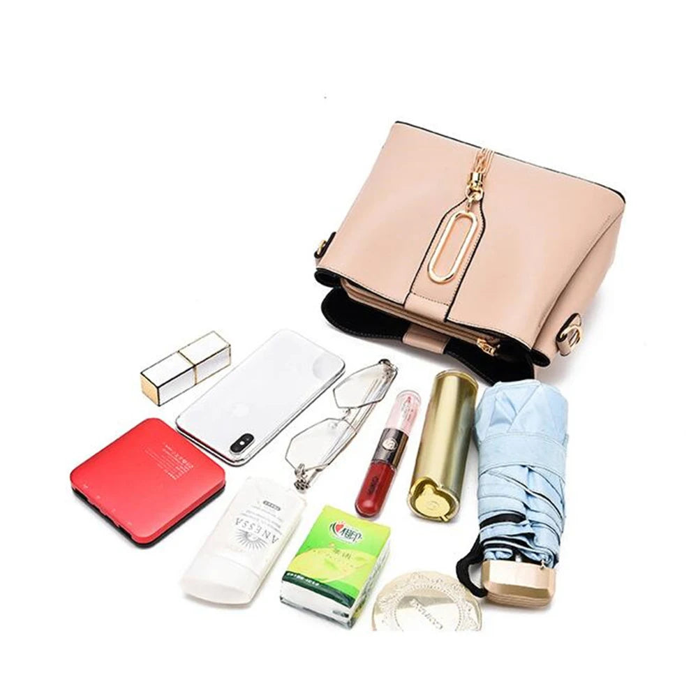 Women Bags High Handbags Pu Leather Bucket Bags Women's Crossbody Bags