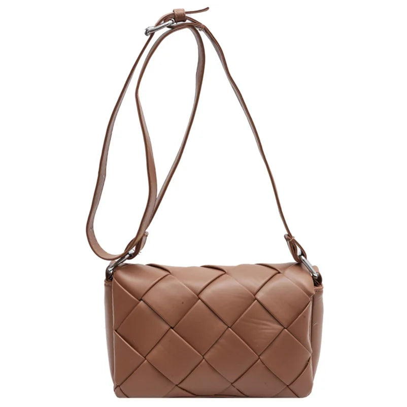 Women Woven Shoulder Bag Western Style Messenger Bags