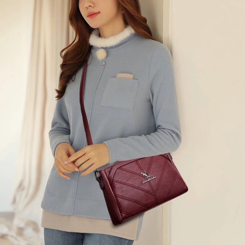Multifunction Crossbody Bag Vintage Shoulder Bags Ladies Handbag