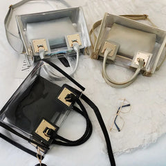 Transparent Mother And Son Bag Two Piece Set Jelly Bags Handbag