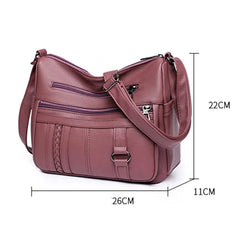 Women Bags Shoulder Bags Middle-aged Gift PU Leather Messenger
