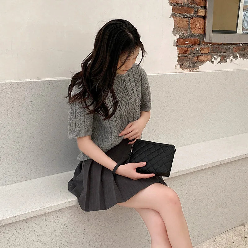 Women PU Leather Clutch Chain Shoulder Bag Crossbody Messenger Purses