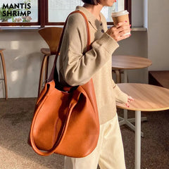 Women Retro Shoulder Bag Large Capacity Tote Vintage Shopper Handbag Classic