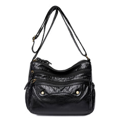 Vintage Soft PU Leather Messenger Bag Crossbody Shoulder Bag
