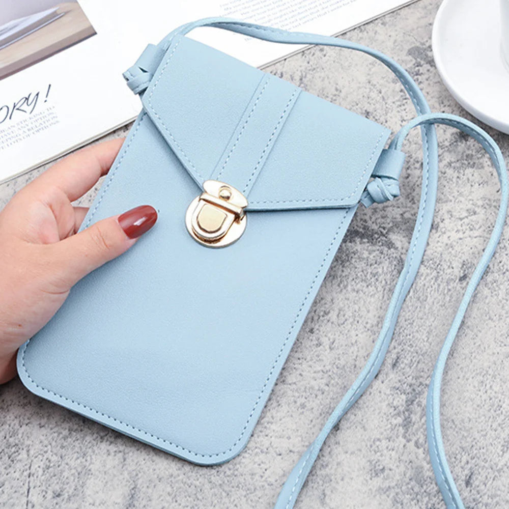 Women PU Leather Cell Phone Purse Crossbody Bag