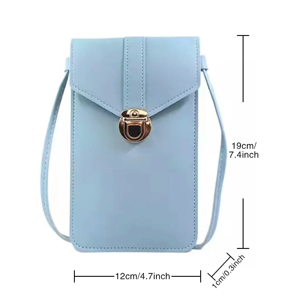 Women PU Leather Cell Phone Purse Crossbody Bag