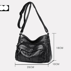 Women Bags Retro Hobo Bag PU Leather Handbags Female Shoulder Bags