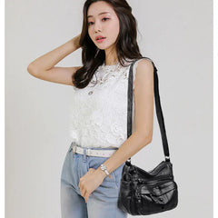 Women Bags Retro Hobo Bag PU Leather Handbags Female Shoulder Bags