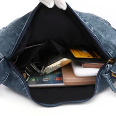 Vintage Washed Leather Shoulder Bag Crossbody Handbag