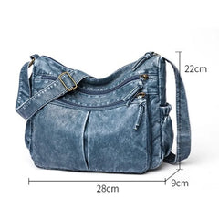 Vintage Leather Shoulder Bag Crossbody Handbag
