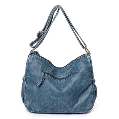 Vintage Washed Leather Shoulder Bag Handbags Crossbody Classic Messenger Pack