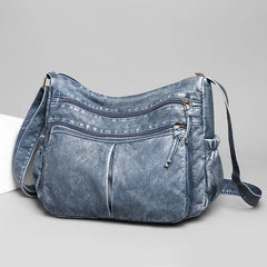 Women Washed Leather Shoulder Bag Vintage Handbags
