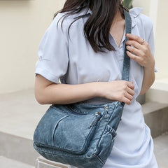 Vintage Leather Shoulder Bag Crossbody Handbag