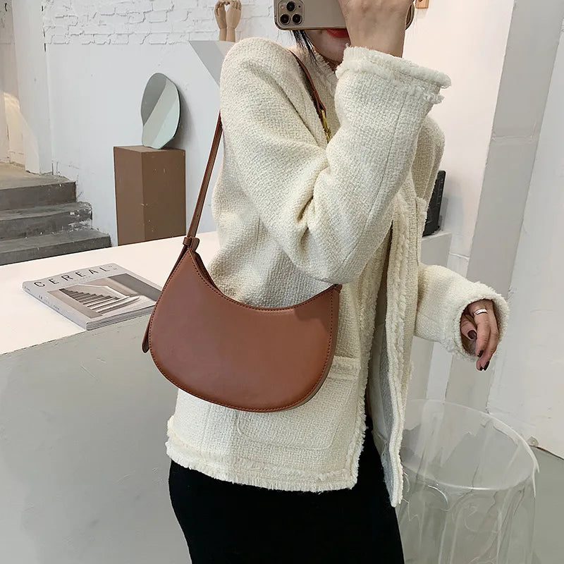 Soft Leather Shoulder Bag Girls Cell Phone Purse Crossbody Bag
