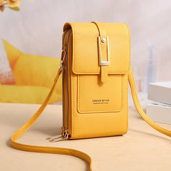 Soft Leather Touch Screen Phone Purse Crossbody Handbag