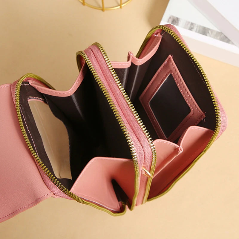Soft Leather Touch Screen Phone Purse Crossbody Handbag