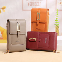 Soft Leather Touch Screen Phone Purse Crossbody Handbag