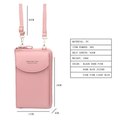 Soft Leather Crossbody Phone Purse for Women
