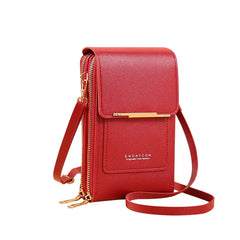 Soft Leather Touch Screen Cell Phone Purse Crossbody Handbag