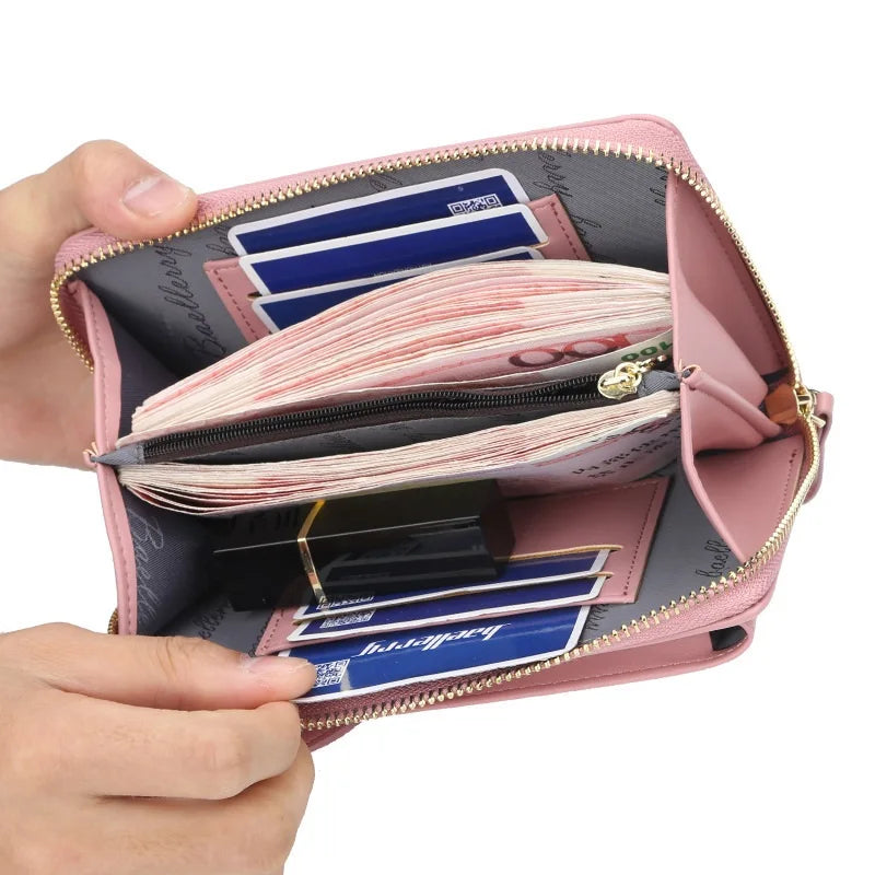 Soft Leather Crossbody Phone Purse for Women