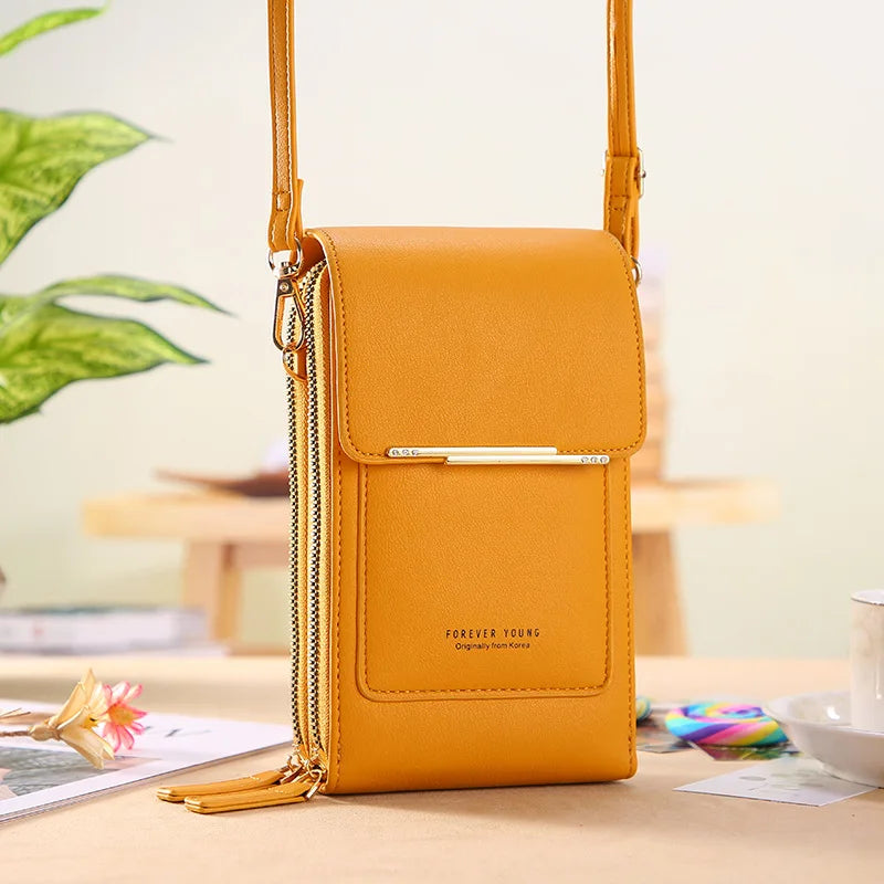 Soft Leather Wallets Touch Screen Cell Phone Purse Crossbody
