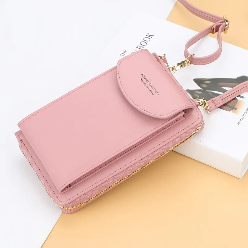 Soft Leather Crossbody Phone Purse for Women