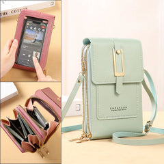 Soft Leather Wallet Crossbody Shoulder Handbag