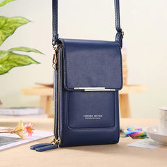 Soft Leather Wallets Touch Screen Cell Phone Purse Handbag