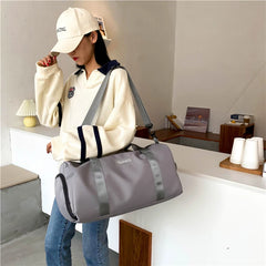 Women Sport Travel Bag Casual Shoulder Handbag Messenger Shoe Compartment
