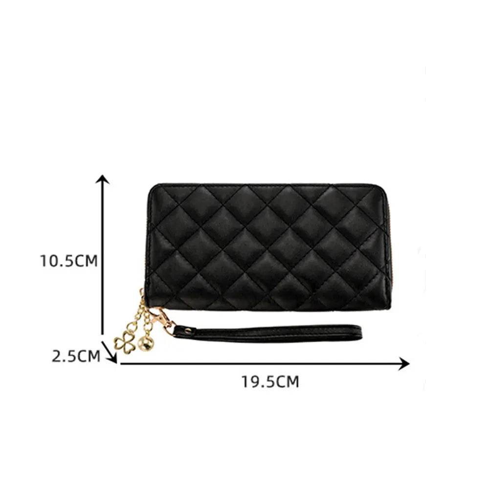 Leather Clutch Phone Bag Long Ladies Purse Wallets