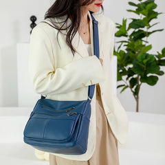 Vintage Casual Messenger Women Shoulder Bag PU Leather Retro Crossbody Purse