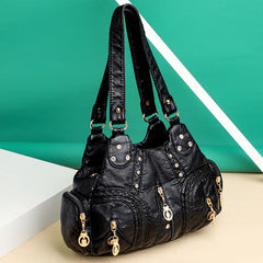 Women Bags Vintage Soft PU Casual Travel Bags Large Handbags
