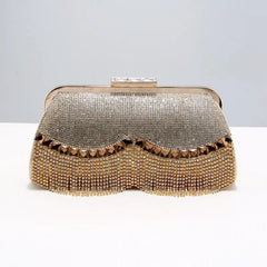 Diamond-Studded Tassel Evening Bags Wedding Purse Dress Beaded Clutch