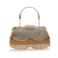 Diamond-Studded Tassel Evening Bags Wedding Purse