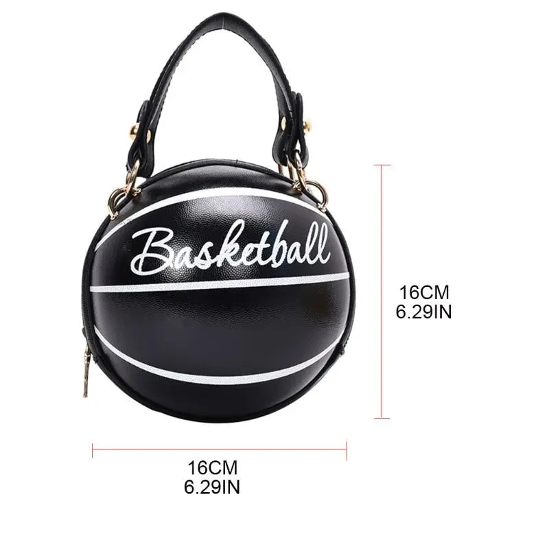 Women Bball PU Leather Shoulder Crossbody Bag Tote Chain Satchel